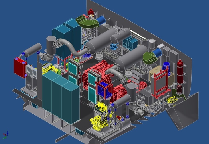 F.N.C. Yacht - Walter Nisbett - Assembly-engine room-Arcadia-103016